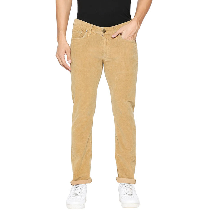 Beige Slim Fit Denim for Men