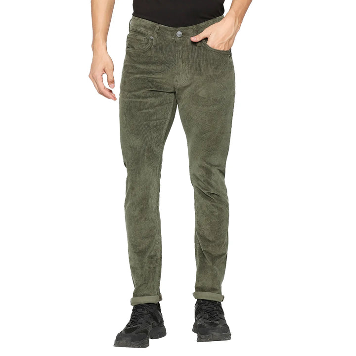 Green Slim Fit Denim for Men