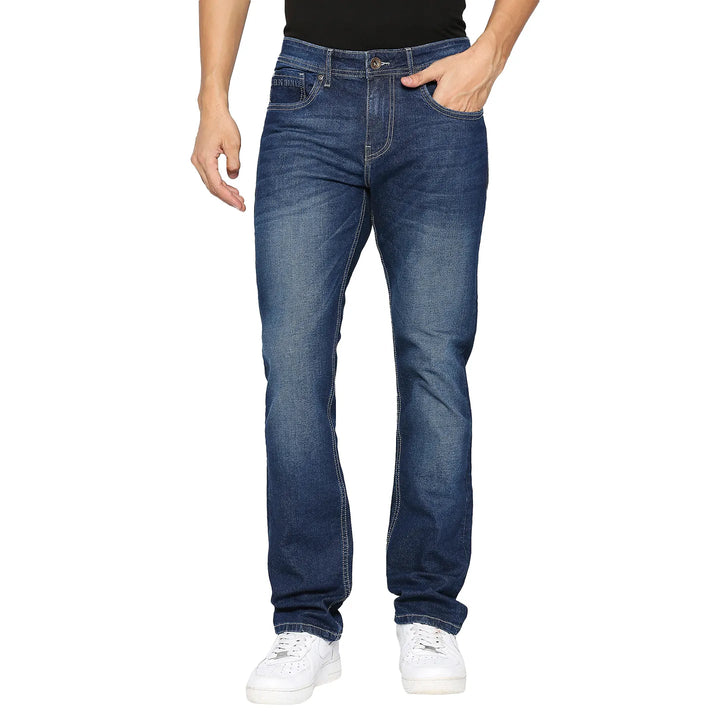 Blue Slim Straight Fit Men's Denims