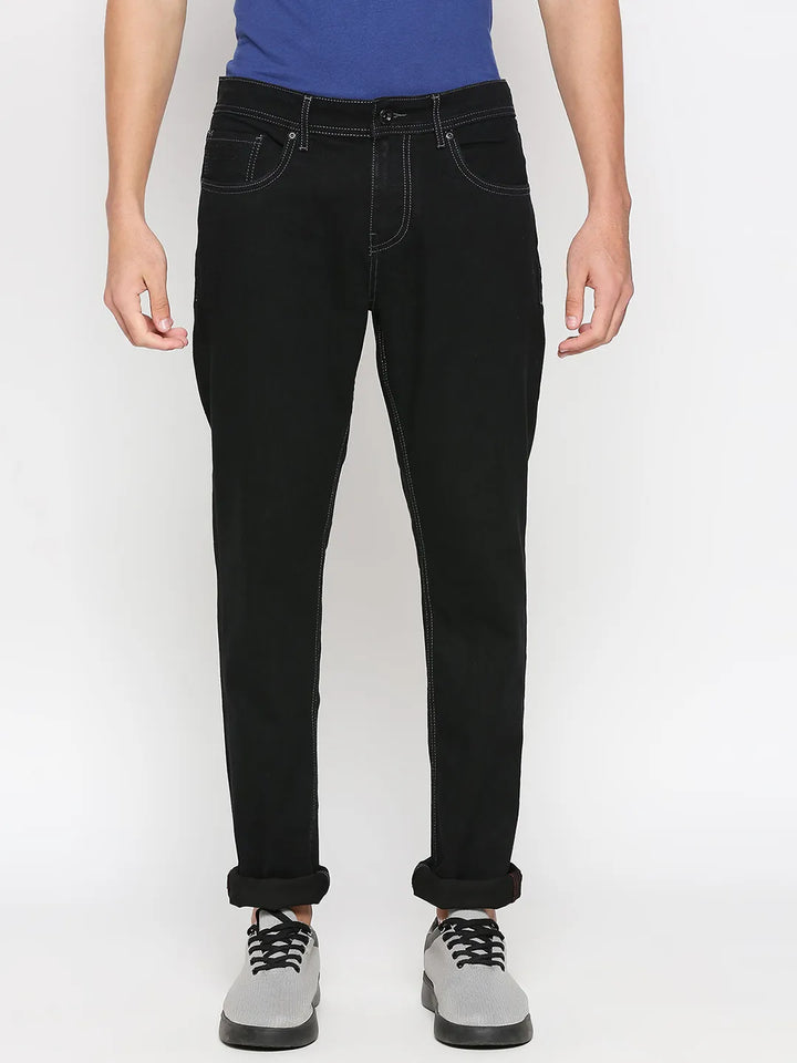 Black Slim Fit Denim for Men