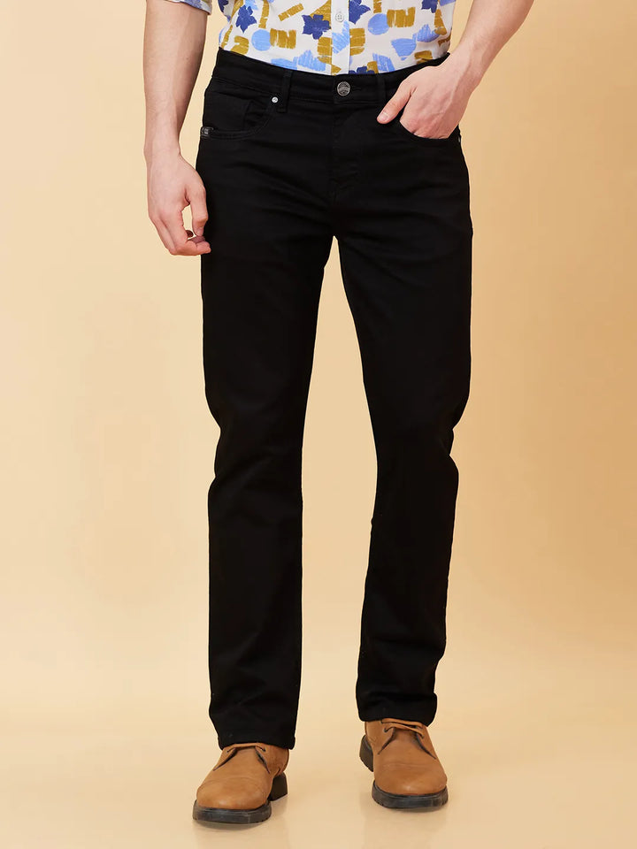 Black Berylium-Boot Cut Fit Denims for Men by Being Human Clothing