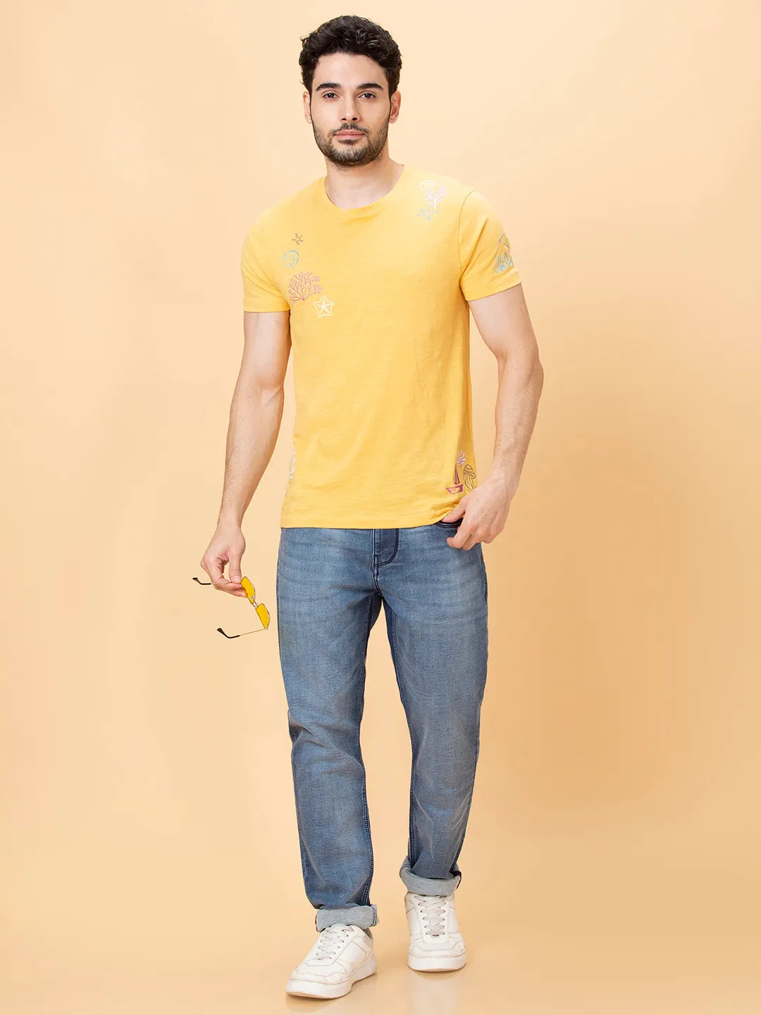 Being Human Clothing Men Skinny Fit Denim-Mid Tone