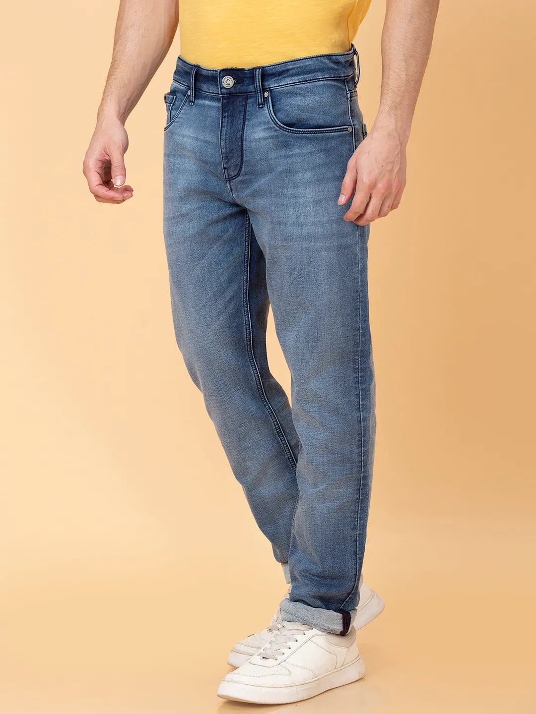 Being Human Clothing Men Skinny Fit Denim-Mid Tone