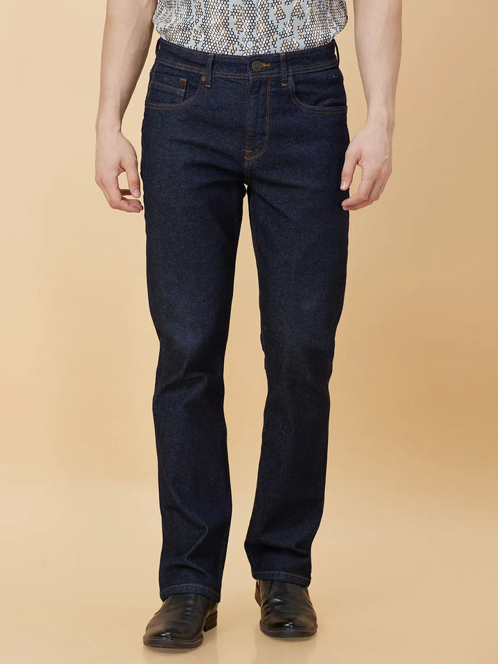 Blue Berylium-Boot Cut Fit Denims for Men by Being Human Clothing