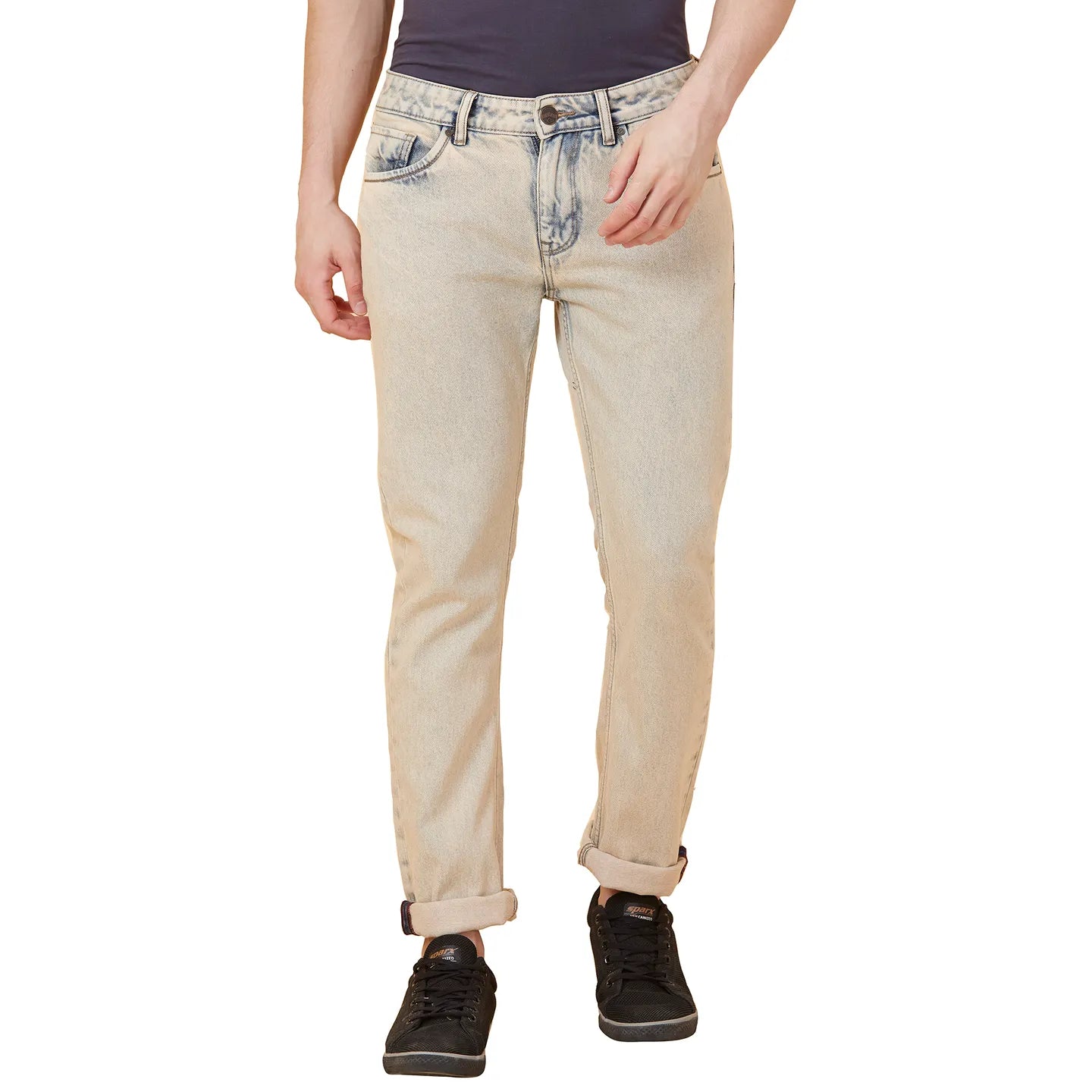 Being Human Clothing Men Skinny Fit Denim-Dark Tone