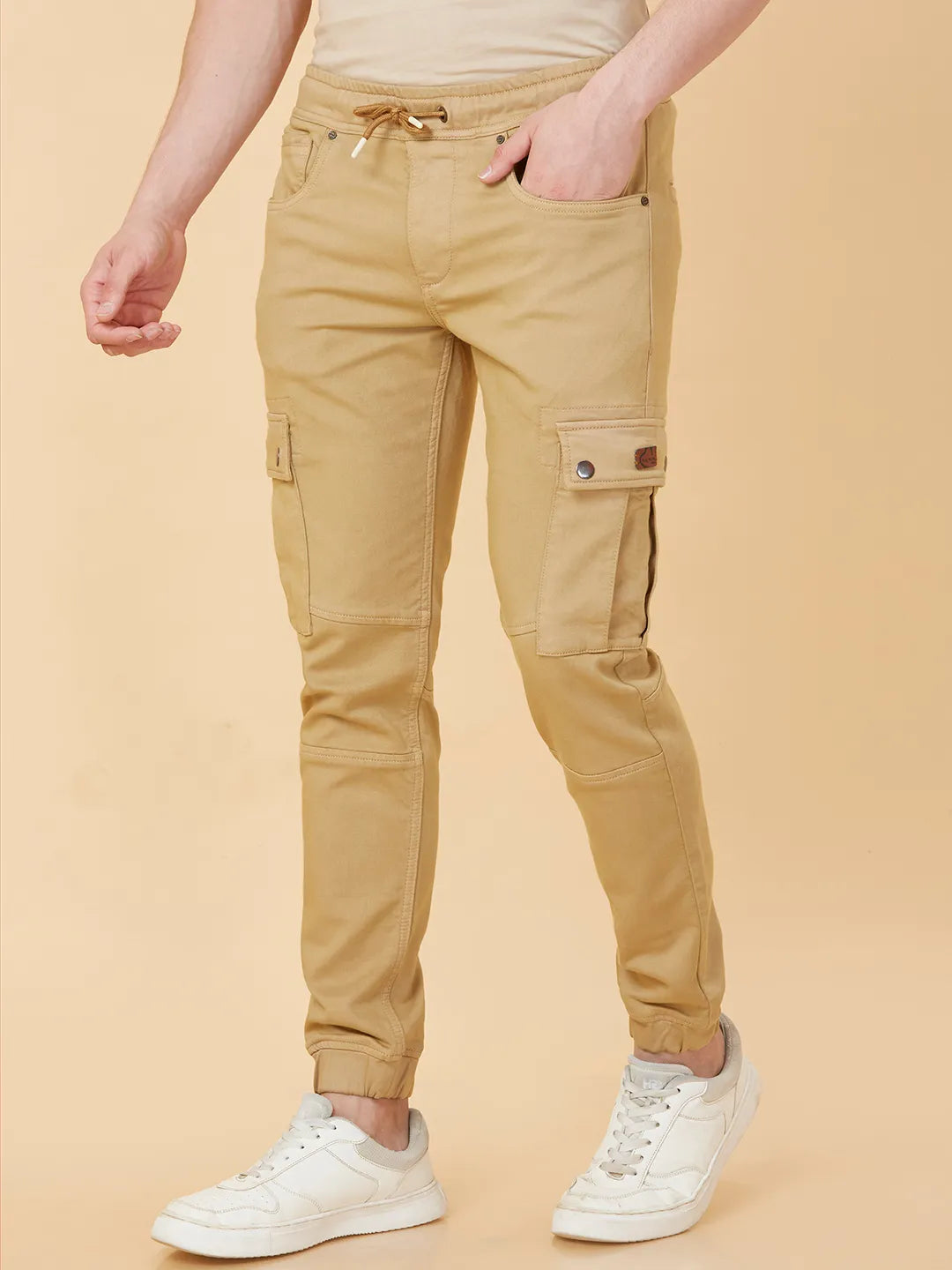 Being Human Clothing Men Jogger Fit Denim-Camel