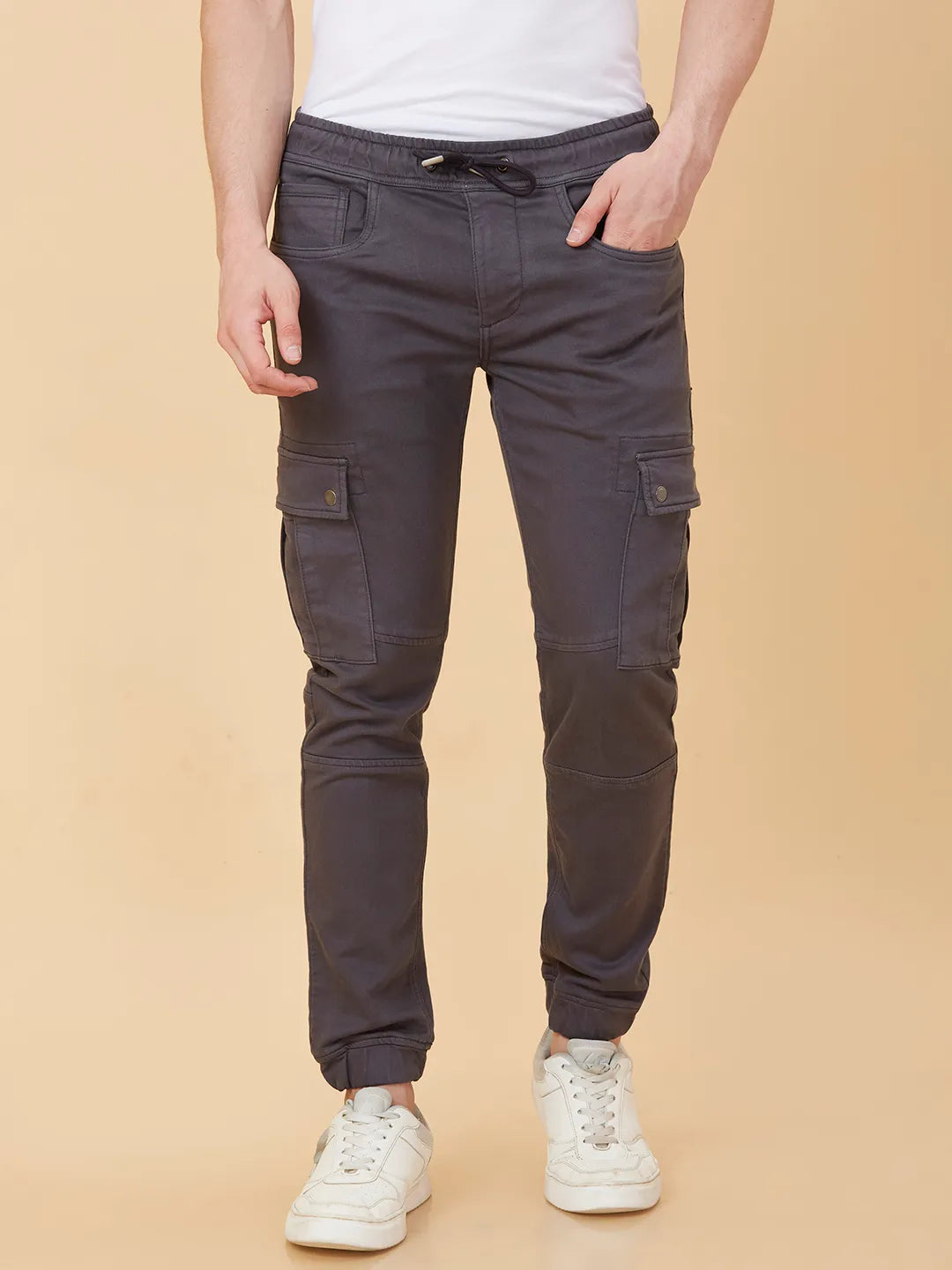 Grey Jogger fit Men's Joggers by Being Human Clothing