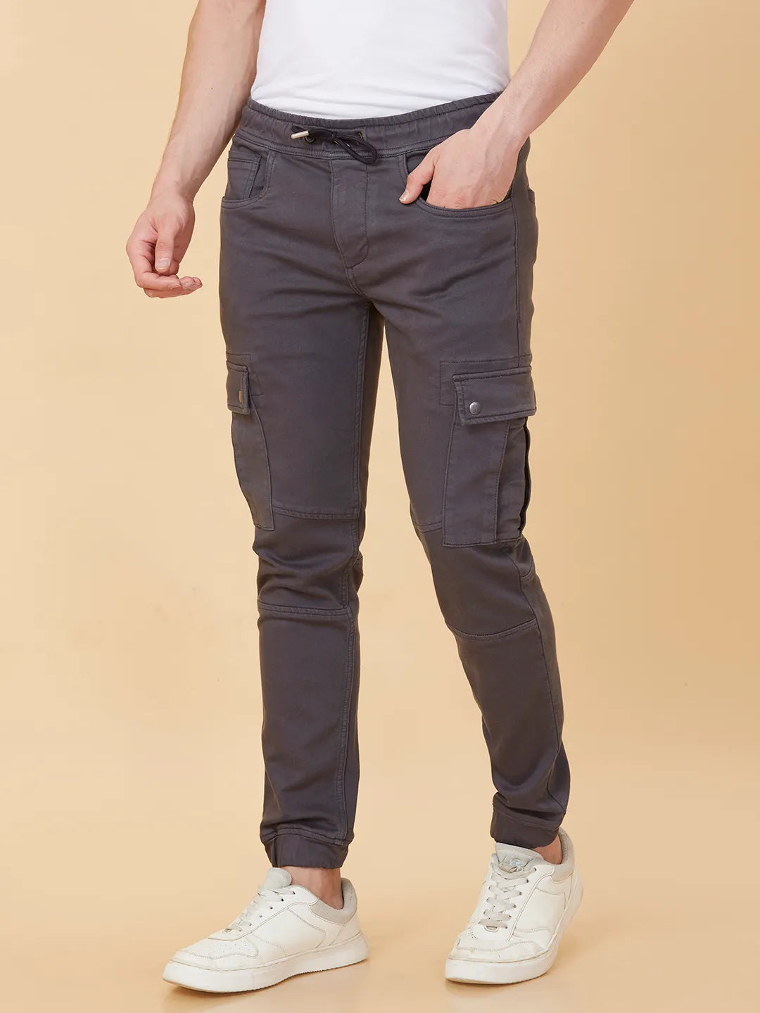 Grey Jogger fit Men's Joggers by Being Human Clothing