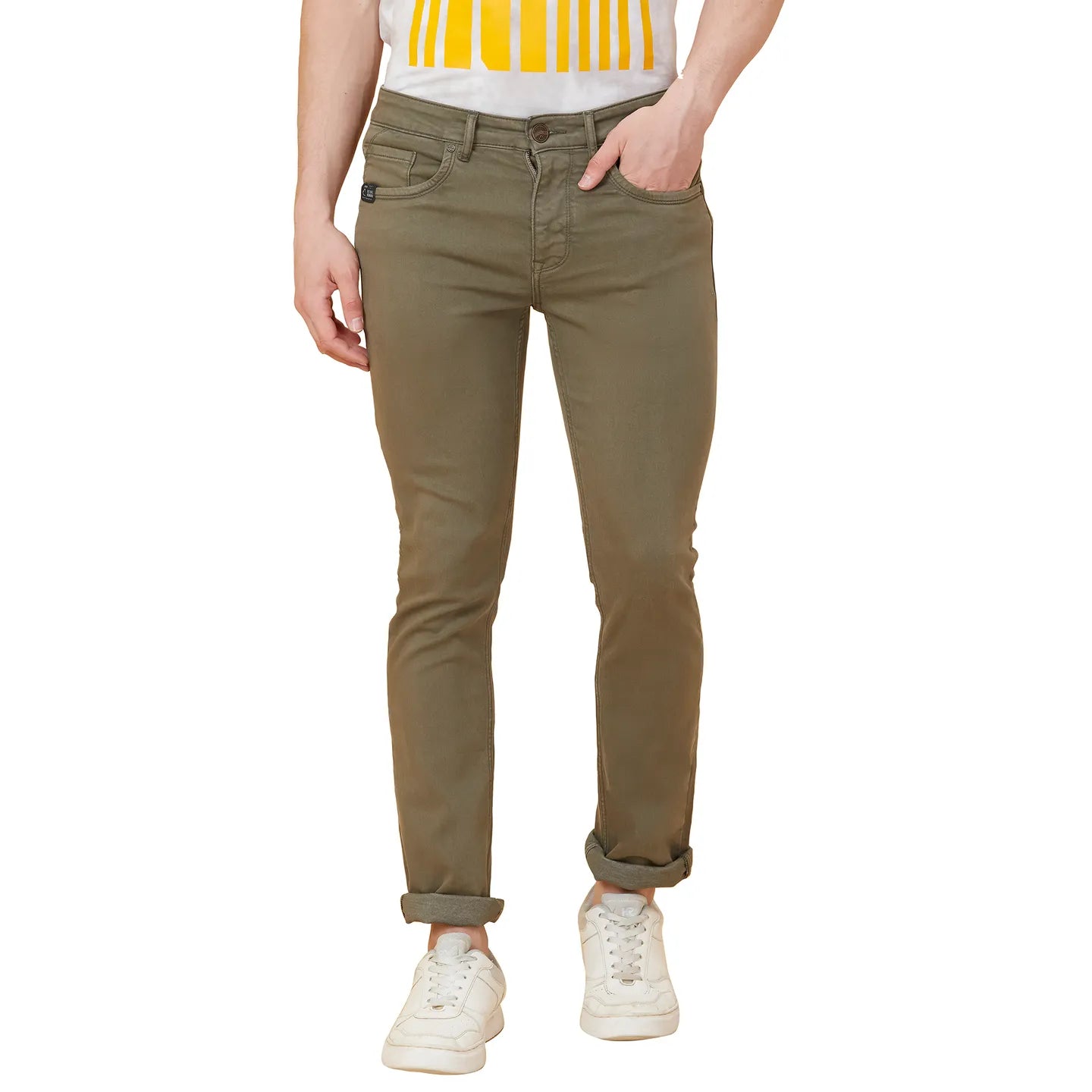Grey Slim Fit Men's Denims by Being Human Clothing