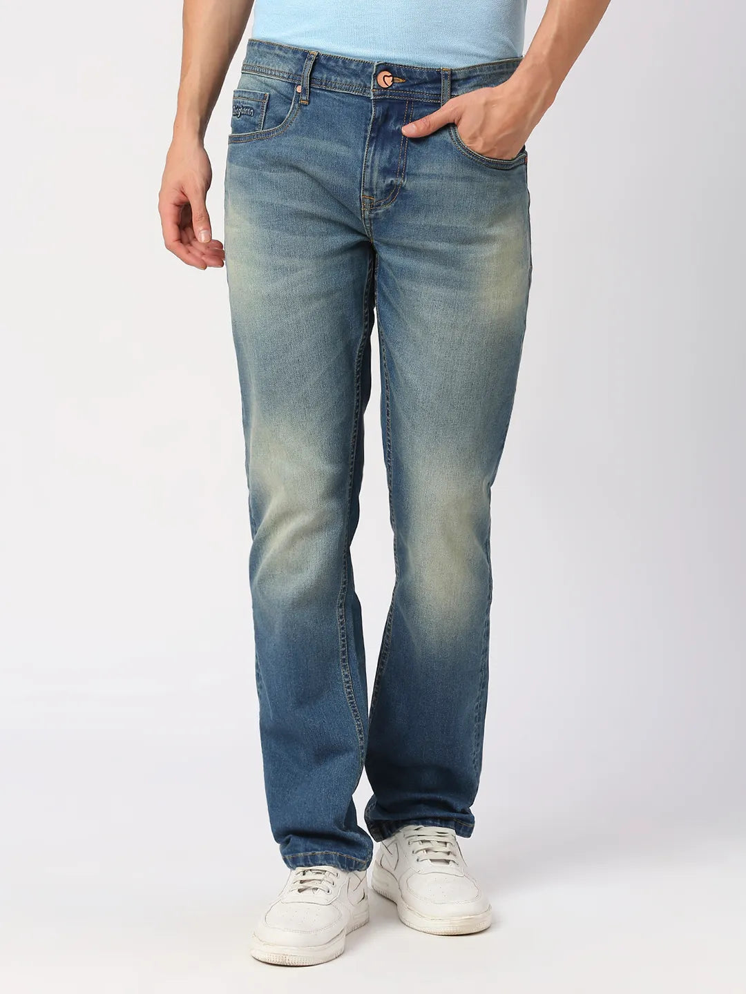 Grey Slim Fit Men's Denims by Being Human Clothing