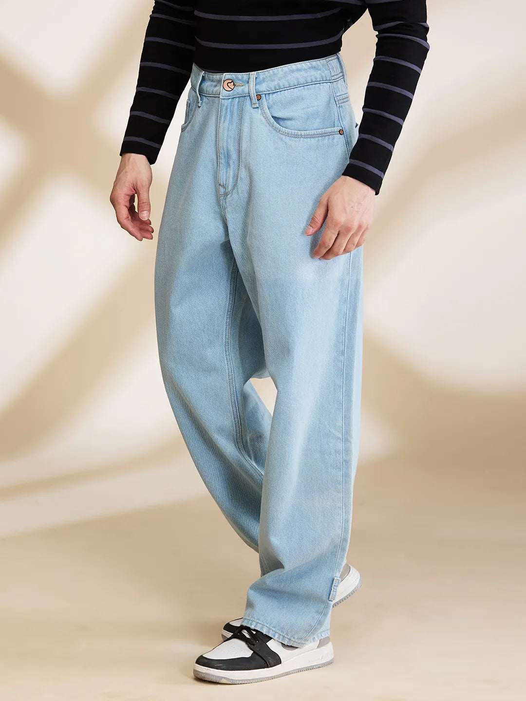 Being Human Clothing Mens-Bottom Denim Light Tone