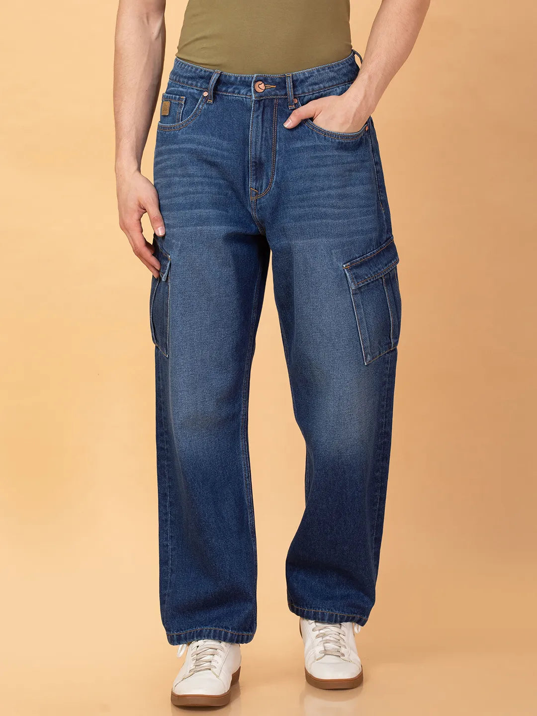 Being Human Clothing Mens-Bottom Denim Dark Tone