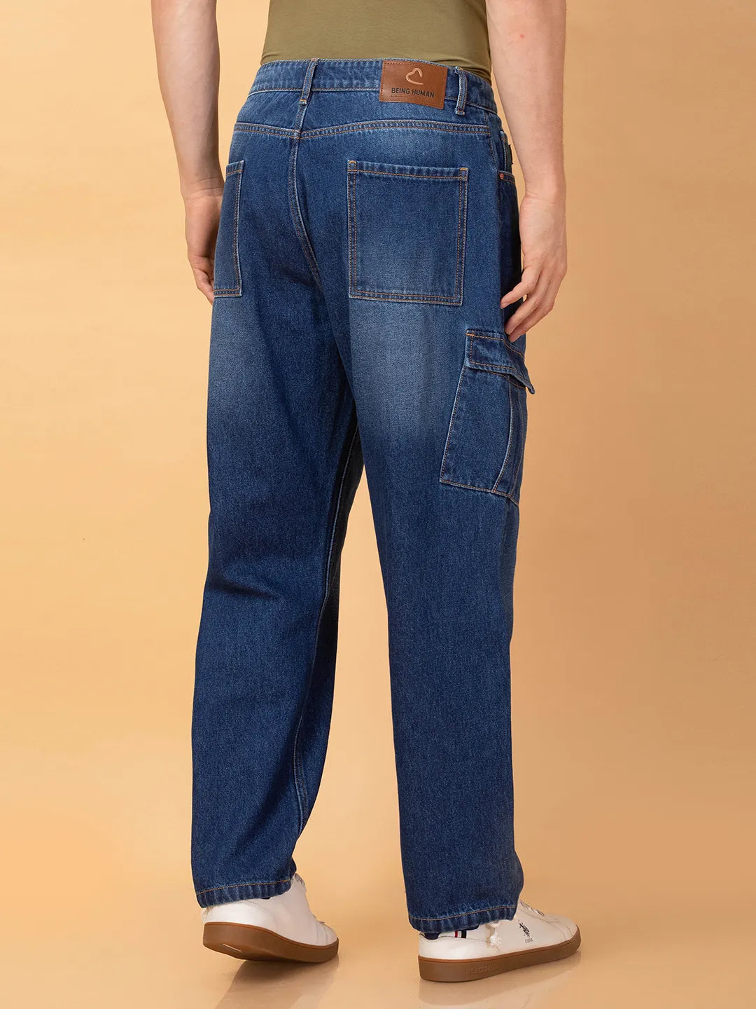 Being Human Clothing Mens-Bottom Denim Dark Tone