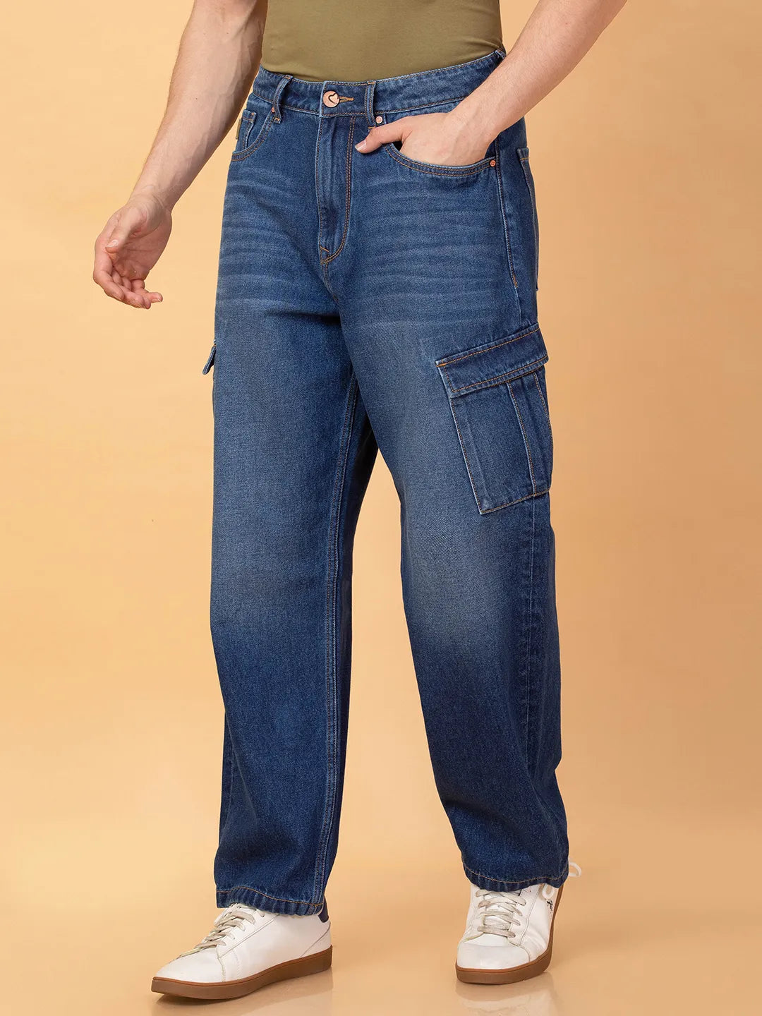 Being Human Clothing Mens-Bottom Denim Dark Tone