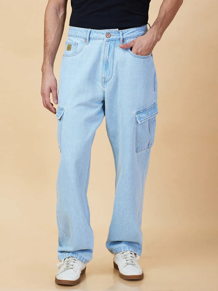 Blue Radon-Anti Fit Denims for Men by Being Human Clothing