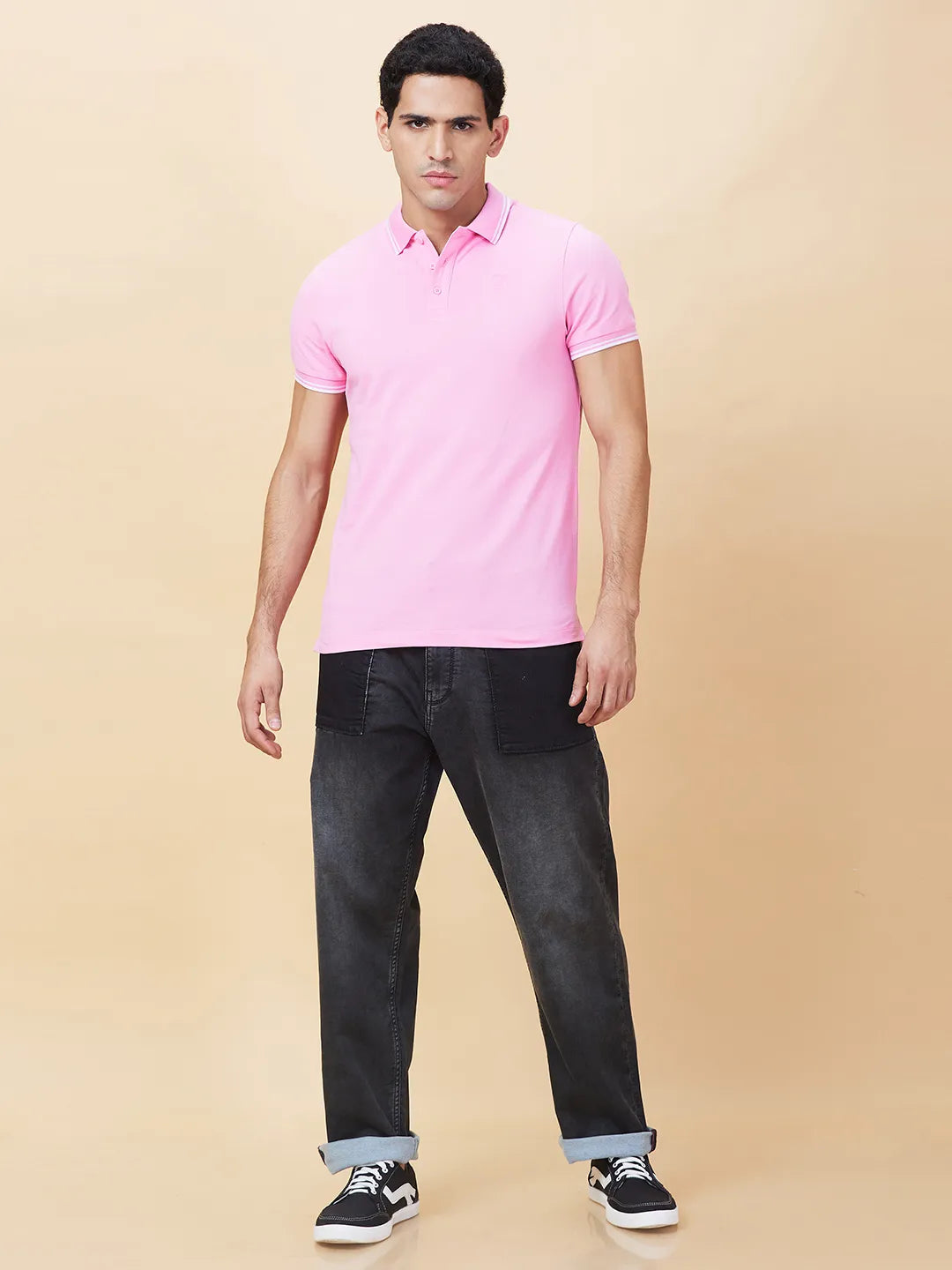 Mens-Bottom Denim Black Tone by Being Human Clothing