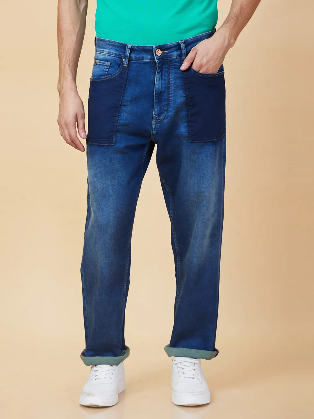 Being Human Clothing Mens-Bottom Denim Dark Tone