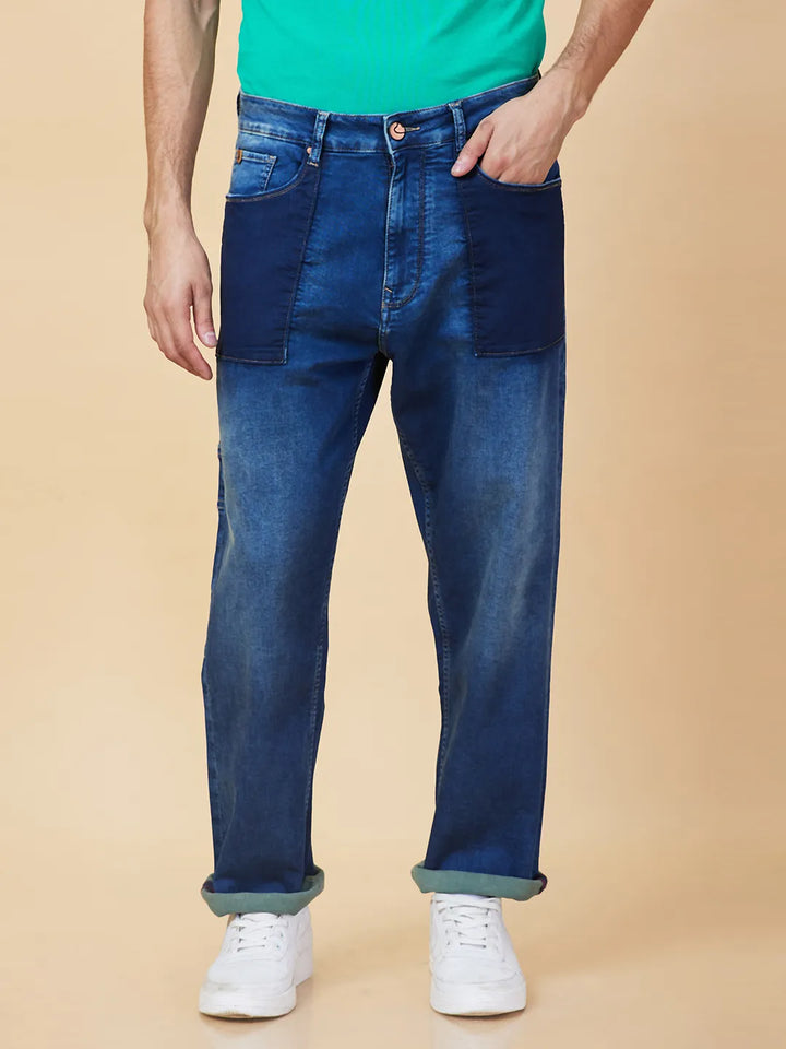 Blue Radon-Anti Fit Denims for Men by Being Human Clothing