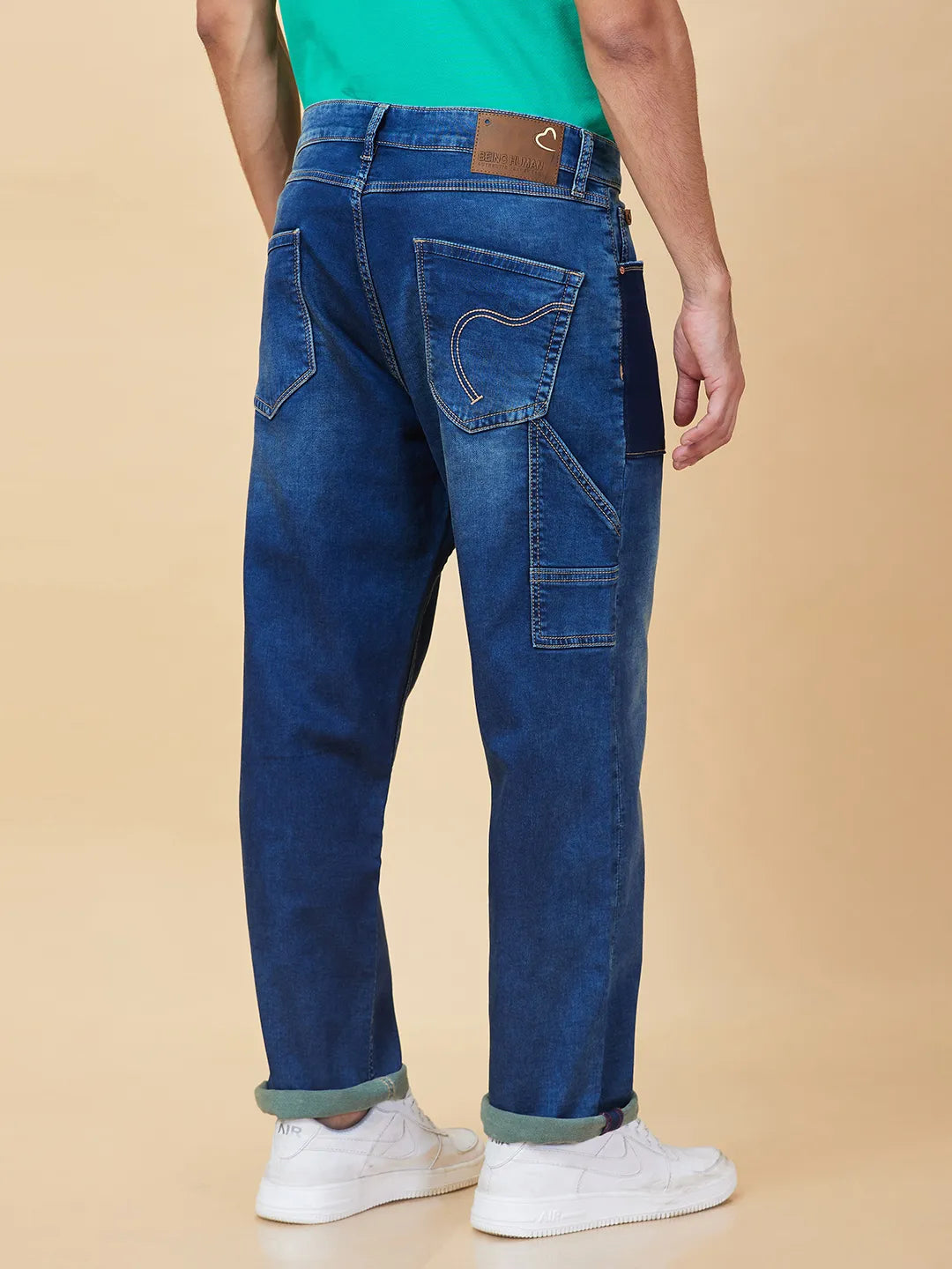 Being Human Clothing Mens-Bottom Denim Dark Tone
