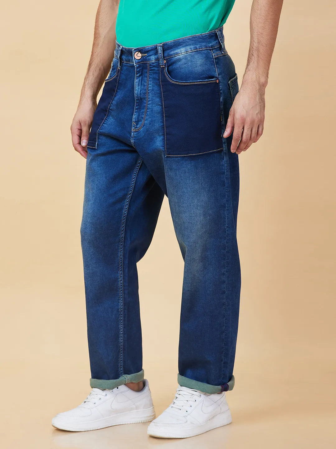 Being Human Clothing Mens-Bottom Denim Dark Tone