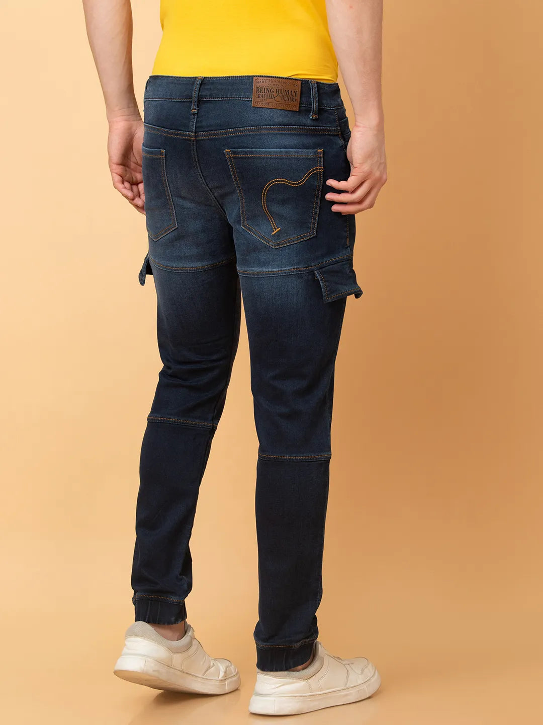 Being Human Clothing Mens-Bottom Joggers Dark Tone