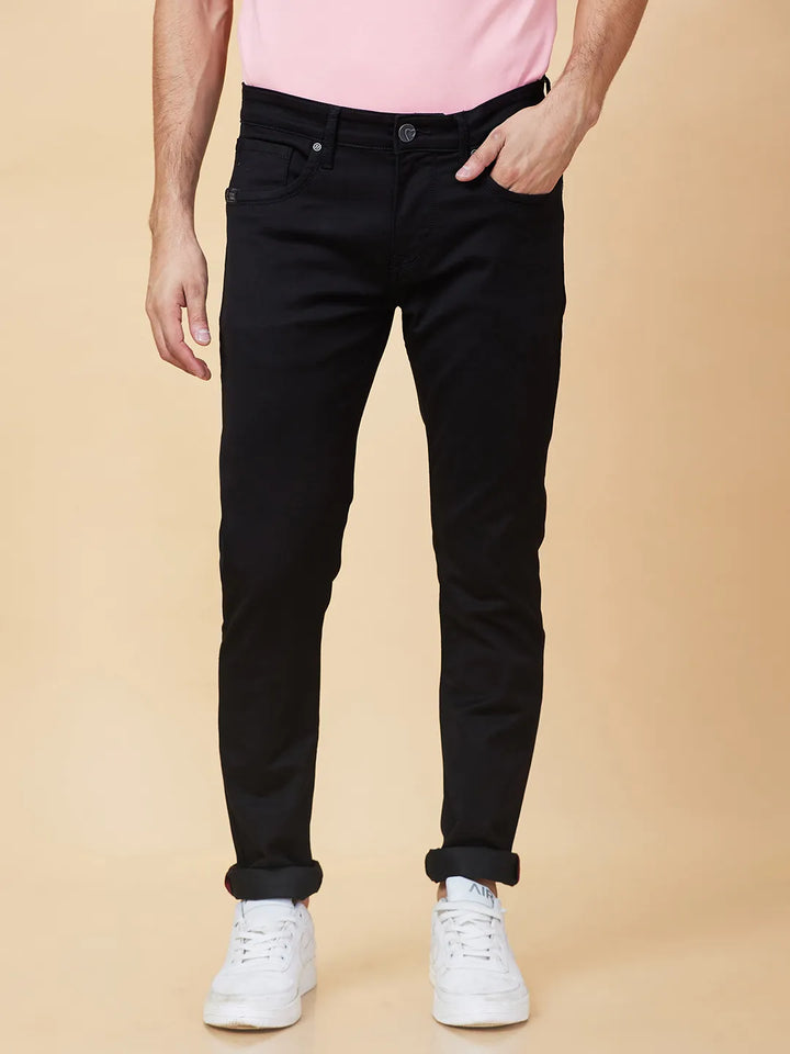 Black Helium-Skinny fit Denims for Men by Being Human Clothing