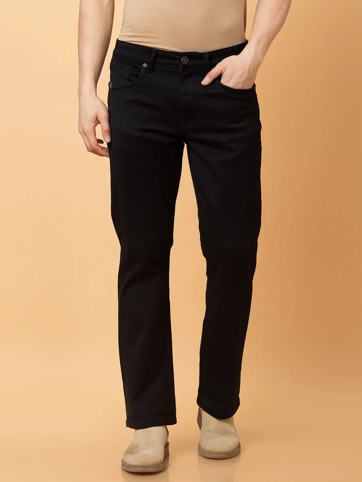 Black Berylium-Boot Cut Fit Denims for Men by Being Human Clothing