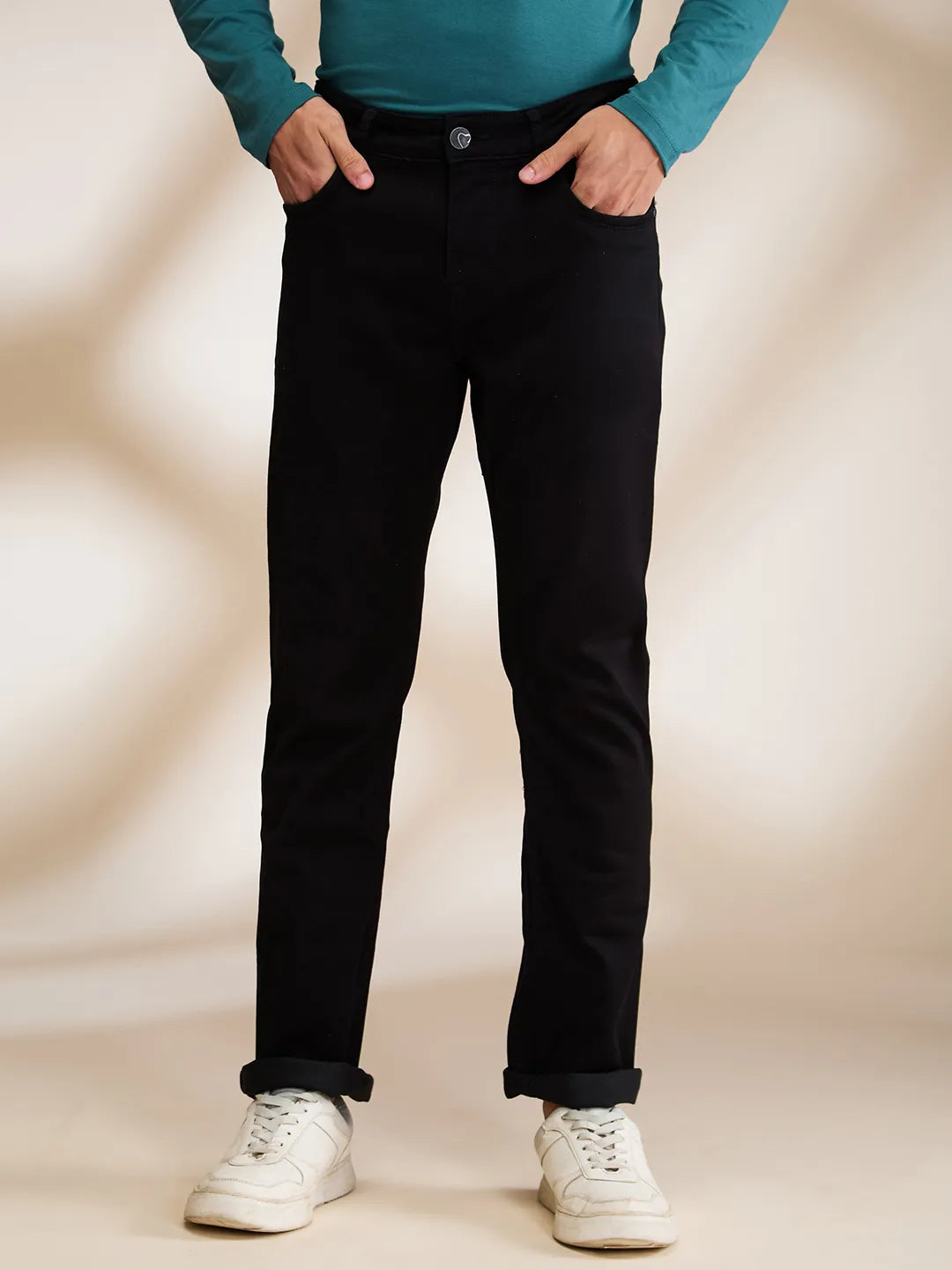 Straight Fit Black Denim - Being Human clothing