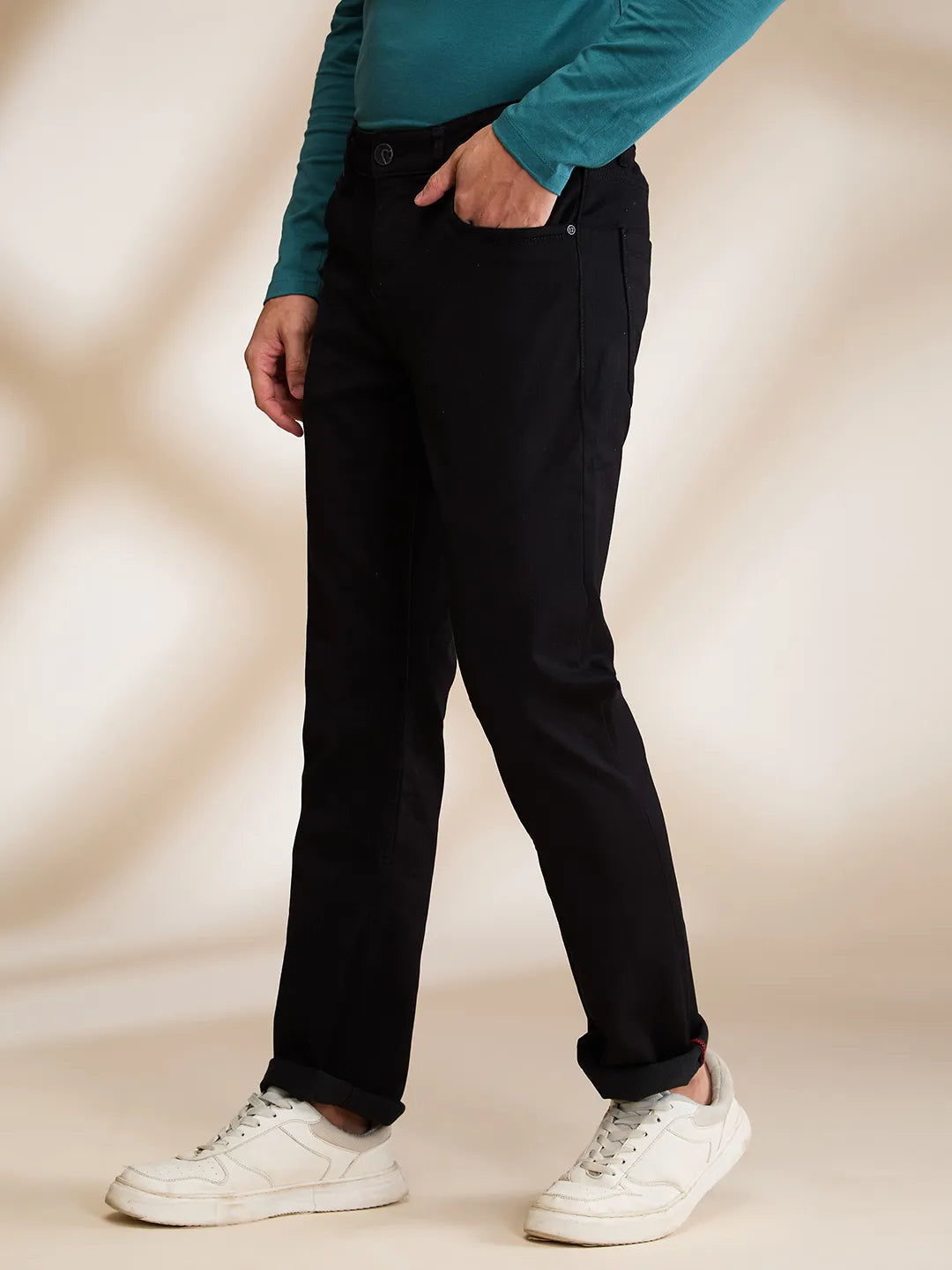 Straight Fit Black Denim - Being Human clothing