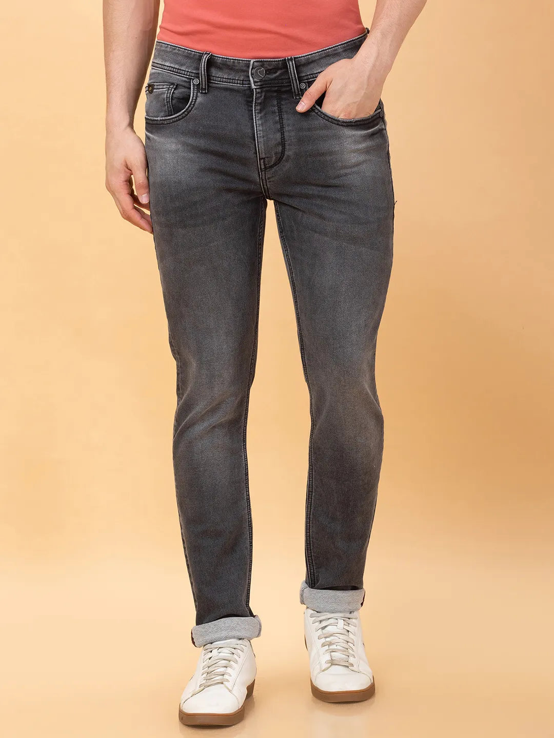 Being Human Clothing Mens-Bottom Denim Grey Tone