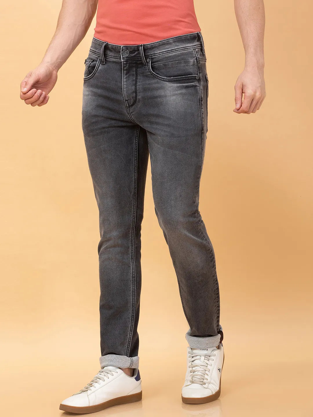 Being Human Clothing Mens-Bottom Denim Grey Tone