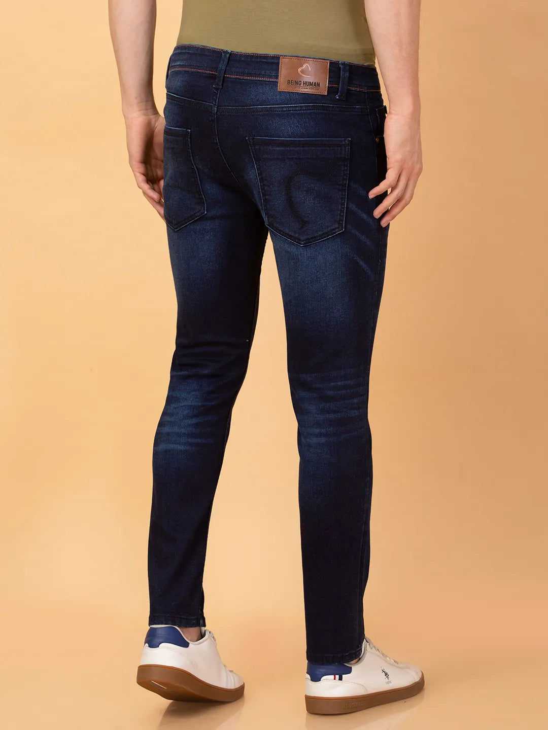 Being Human Clothing Mens-Bottom Denim Dark Tone