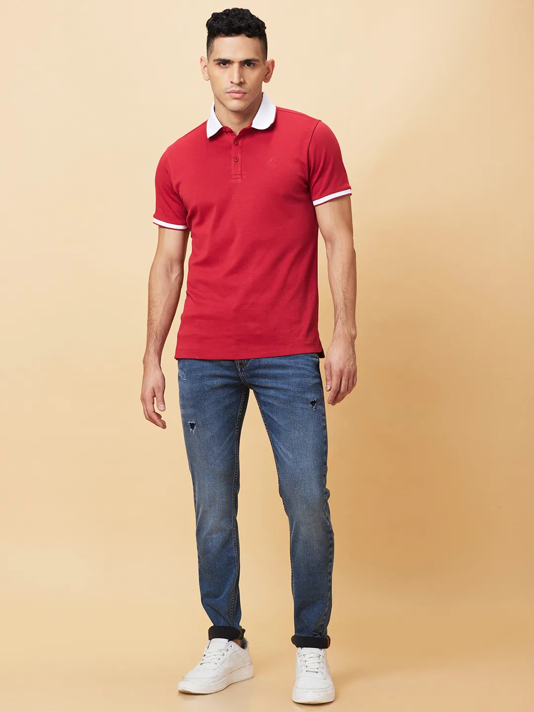 Dark Blue Slim Fit Denims For Men By Being Human Clothing