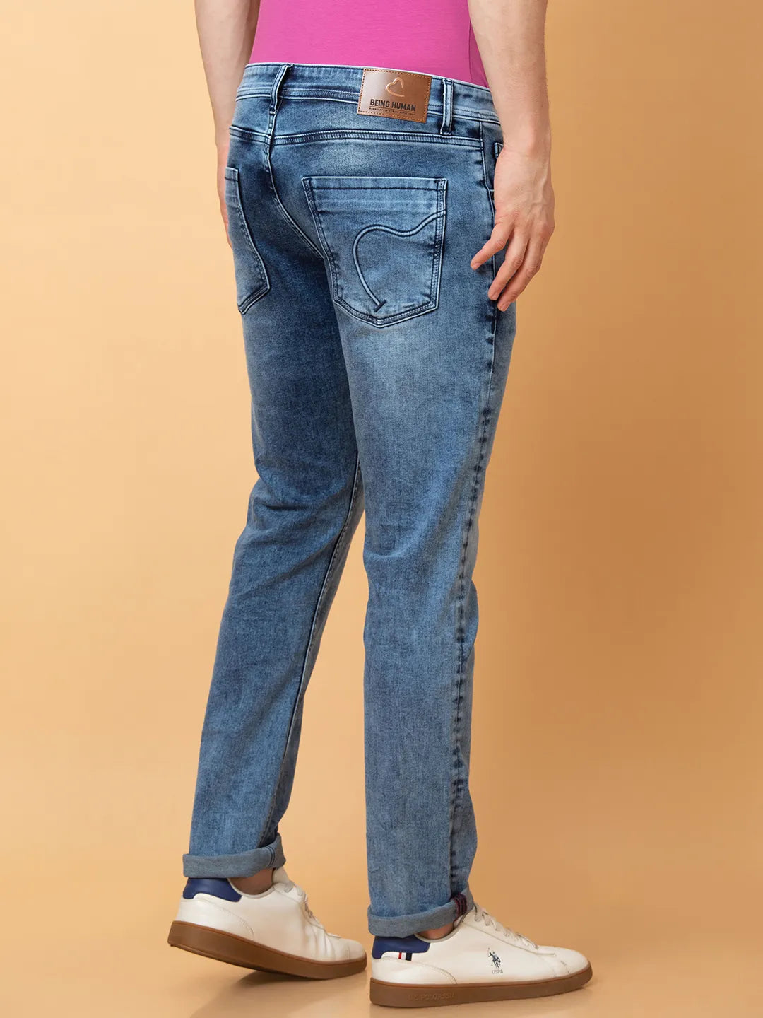 Being Human Clothing Mens-Bottom Denim Mid Tone