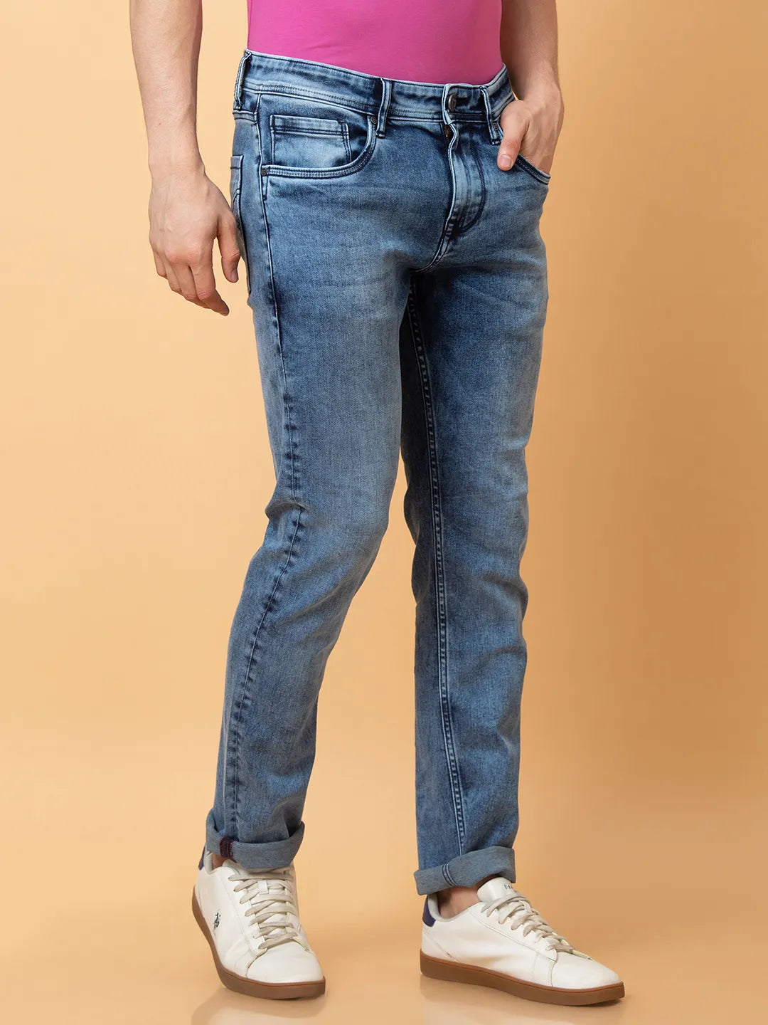 Being Human Clothing Mens-Bottom Denim Mid Tone