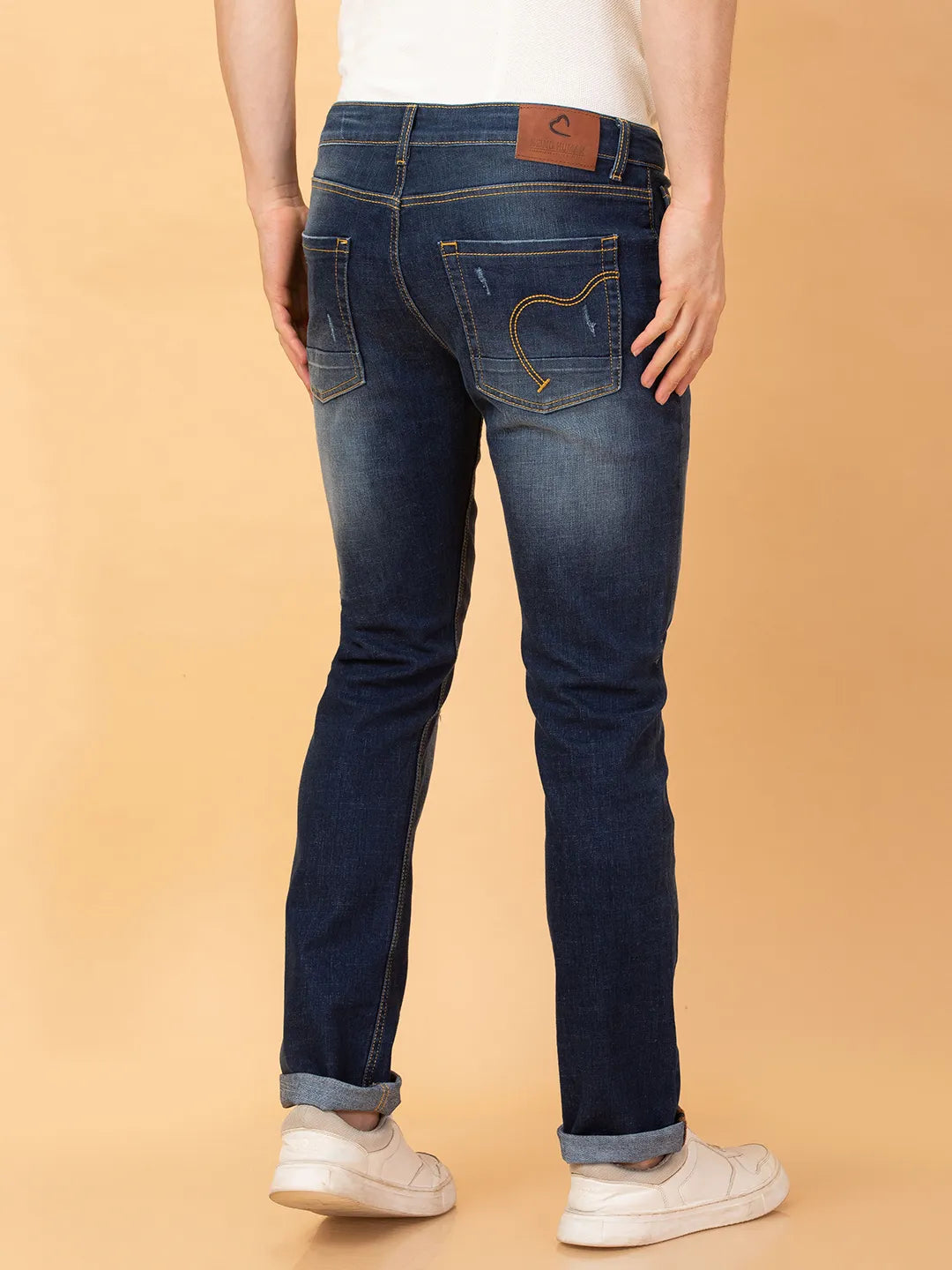 Being Human Clothing Mens-Bottom Denim Dark Tone