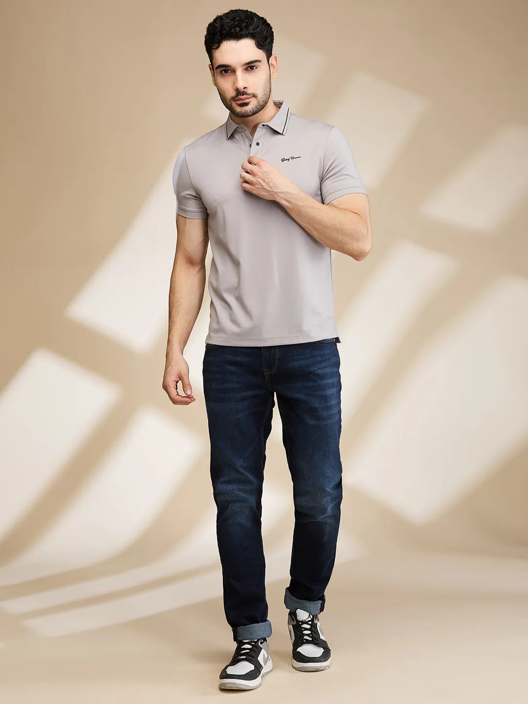 Being Human Clothing Mens-Bottom Denim Dark Tone