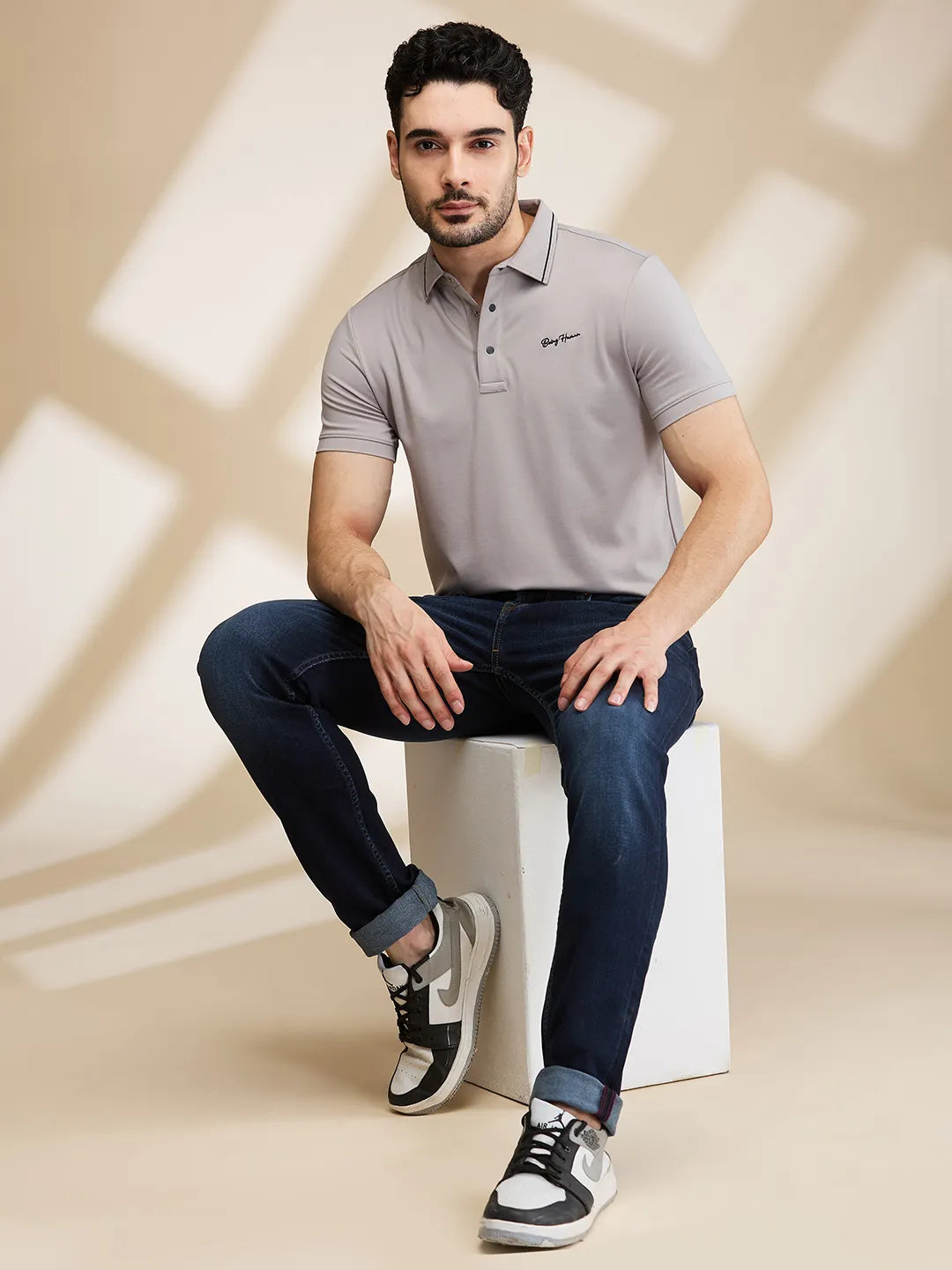 Being Human Clothing Mens-Bottom Denim Dark Tone