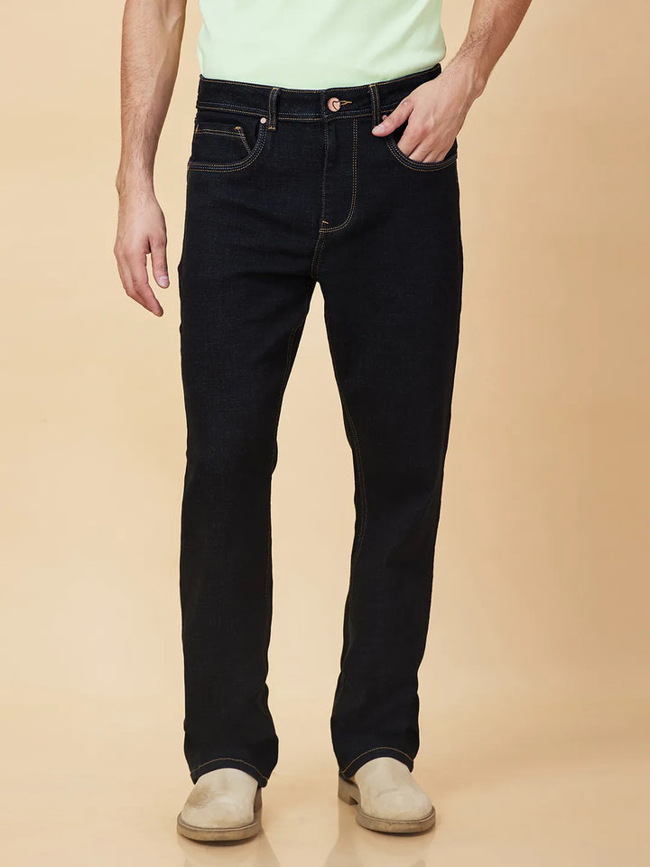 Black Berylium-Boot Cut Fit Denims for Men by Being Human Clothing