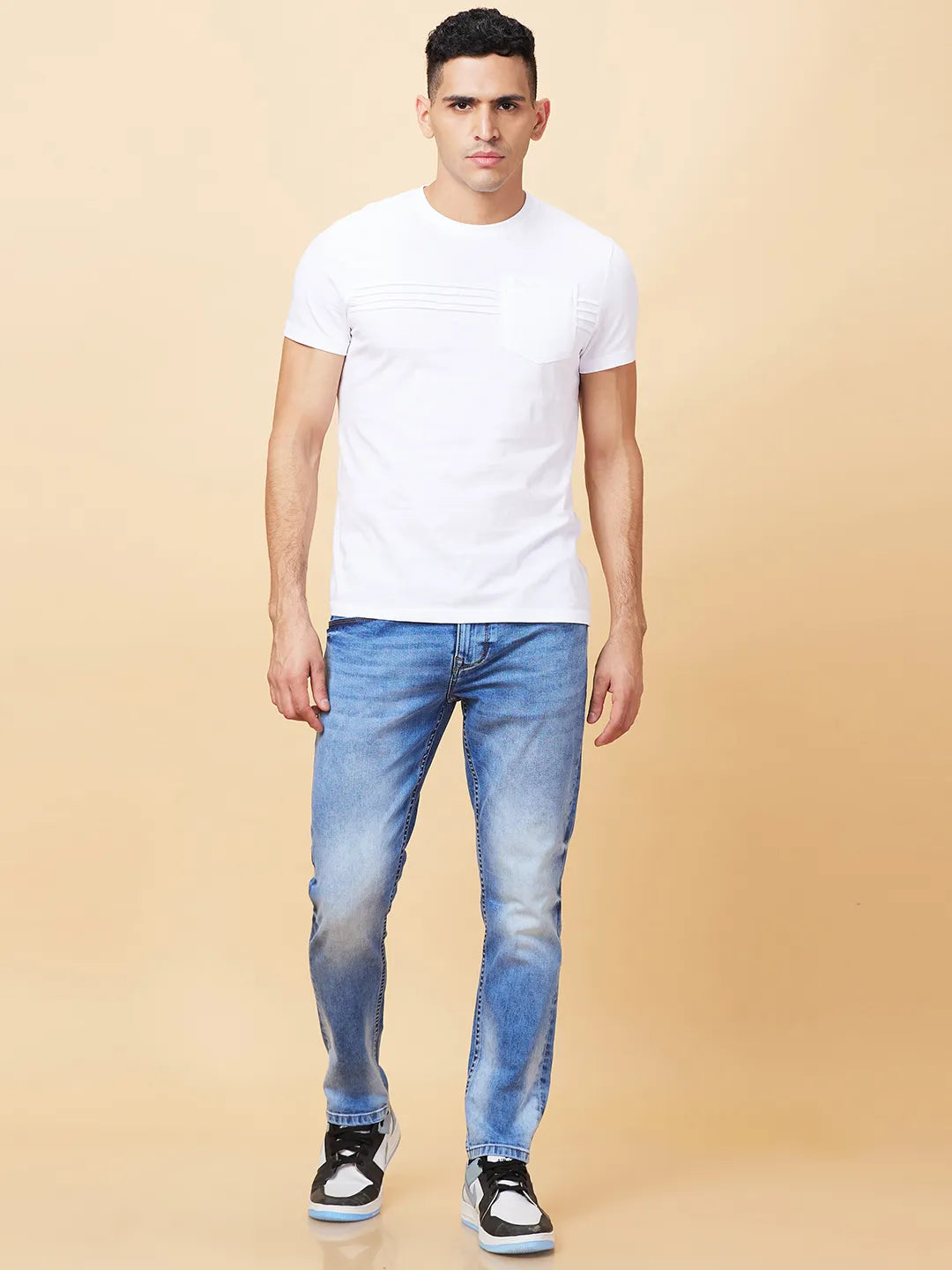 Being Human Clothing Mens-Bottom Denim Light Tone