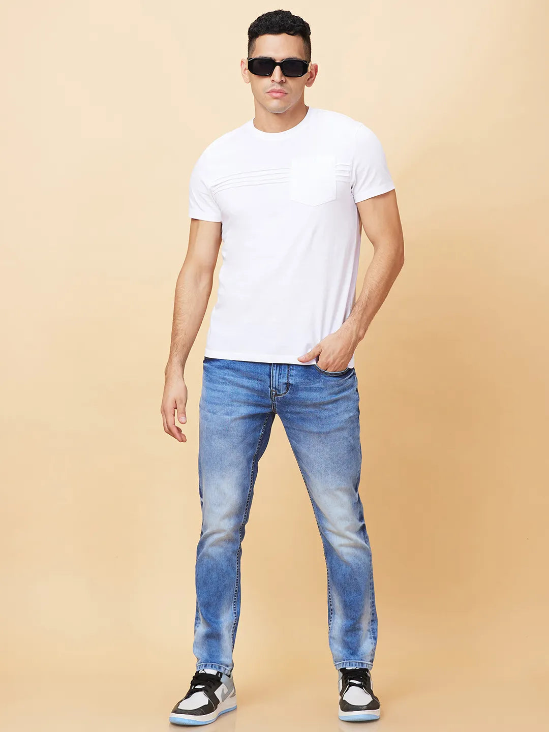 Being Human Clothing Mens-Bottom Denim Light Tone