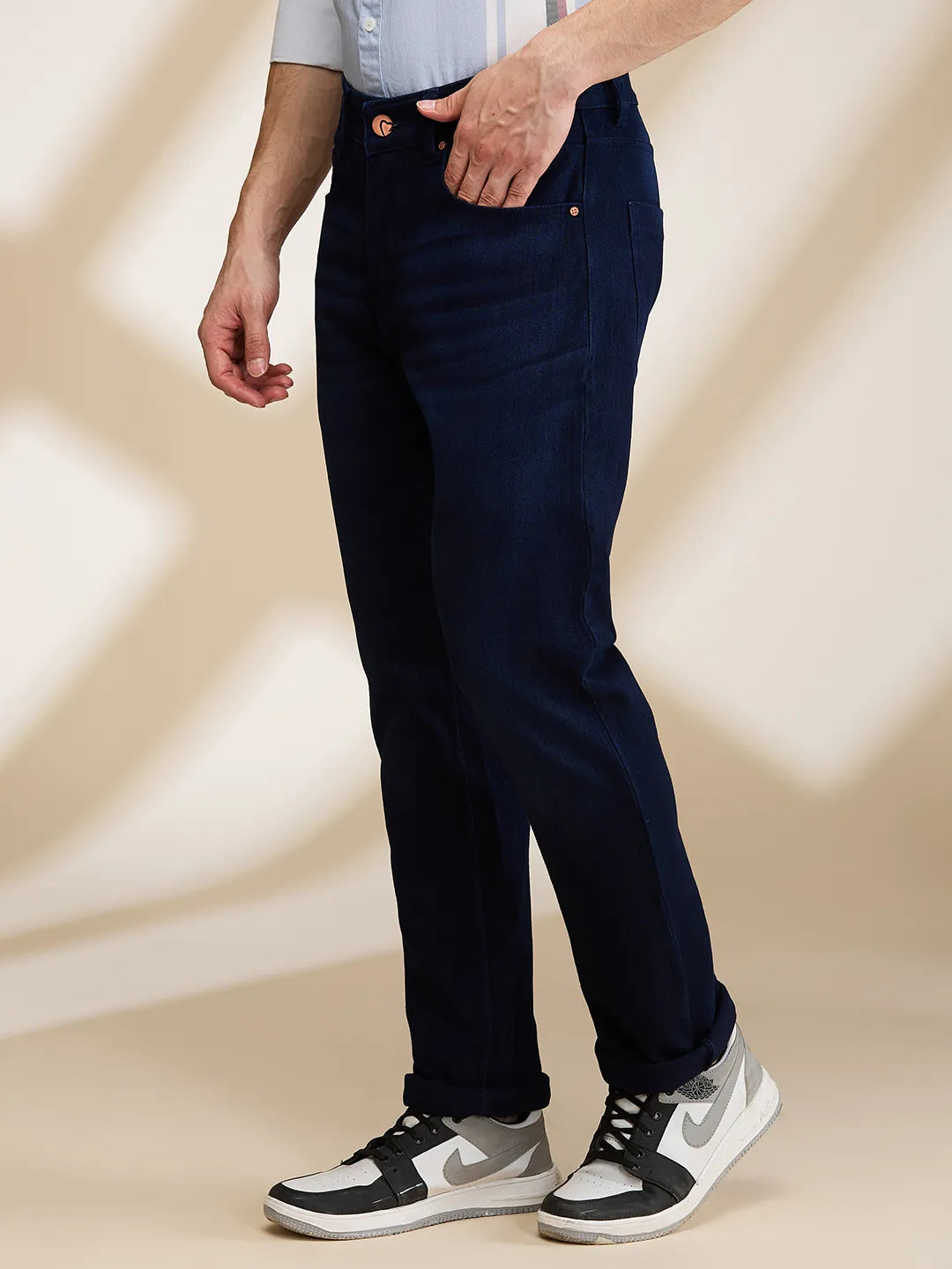 Being Human Clothing Mens-Bottom Denim Dark Tone