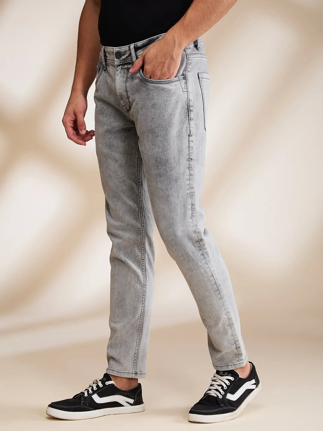 Being Human Clothing Mens-Bottom Denim Lt.Grey Tone