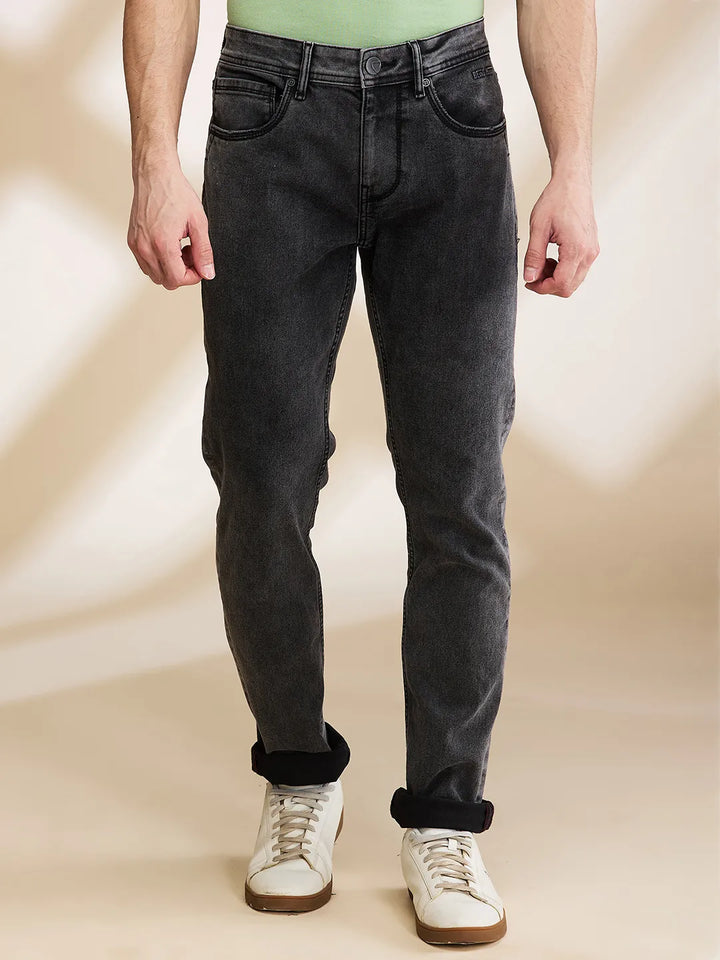 Grey Helium-Skinny fit Denims for Men by Being Human Clothing