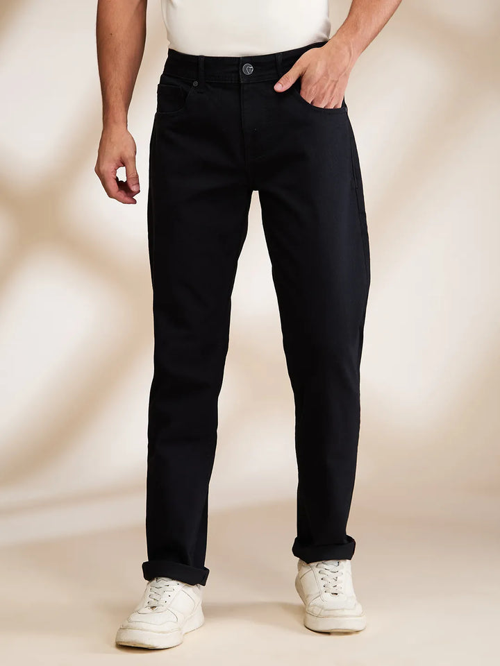 Black Neon-Slim Fit Denims for Men by Being Human Clothing