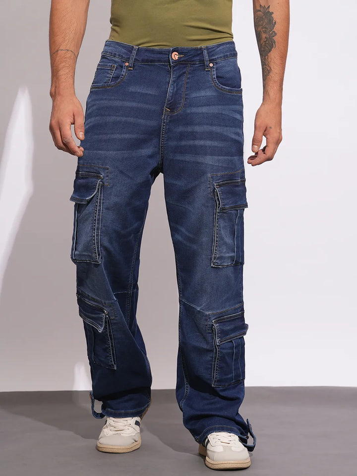 Blue Radon-Anti Fit Denims for Men by Being Human Clothing