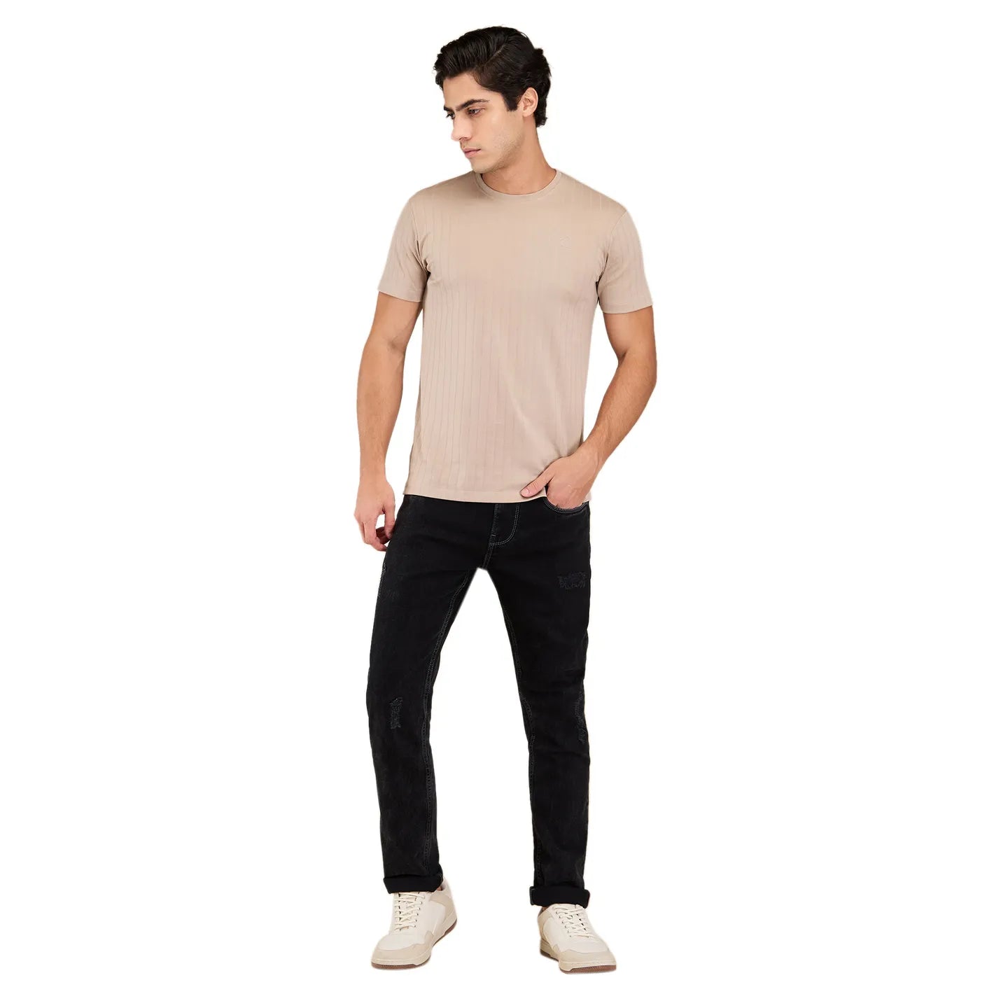 Black Anti Fit Denims For Men By Being Human Clothing