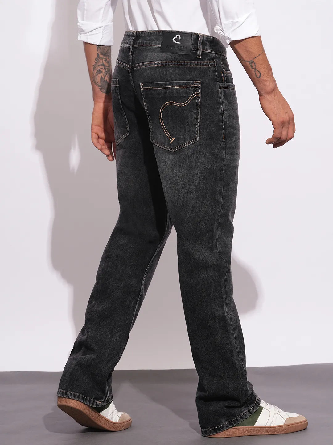 Being Human Clothing Mens-Bottom Denim Grey Tone
