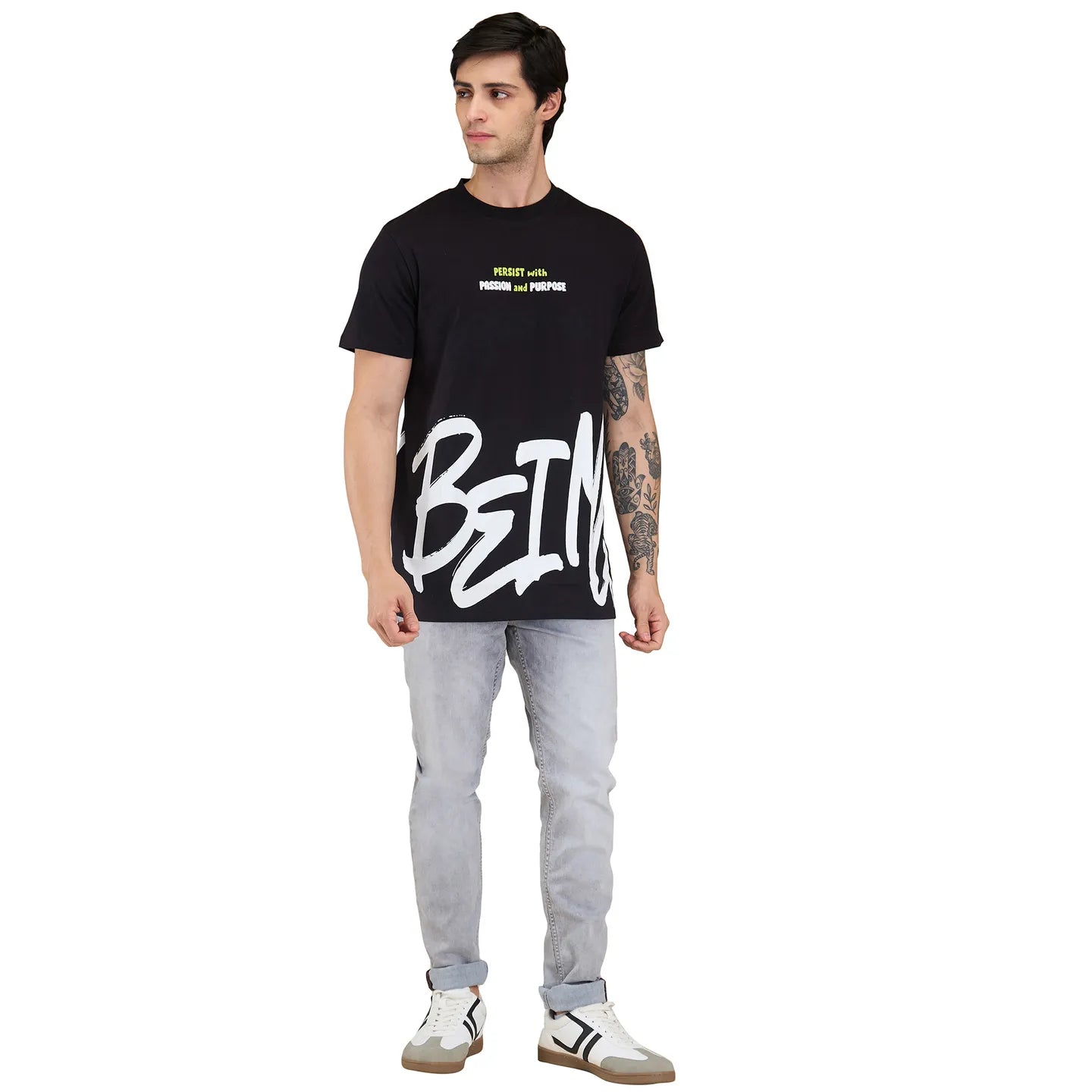 Grey Skinny Fit Denims For Men By Being Human Clothing