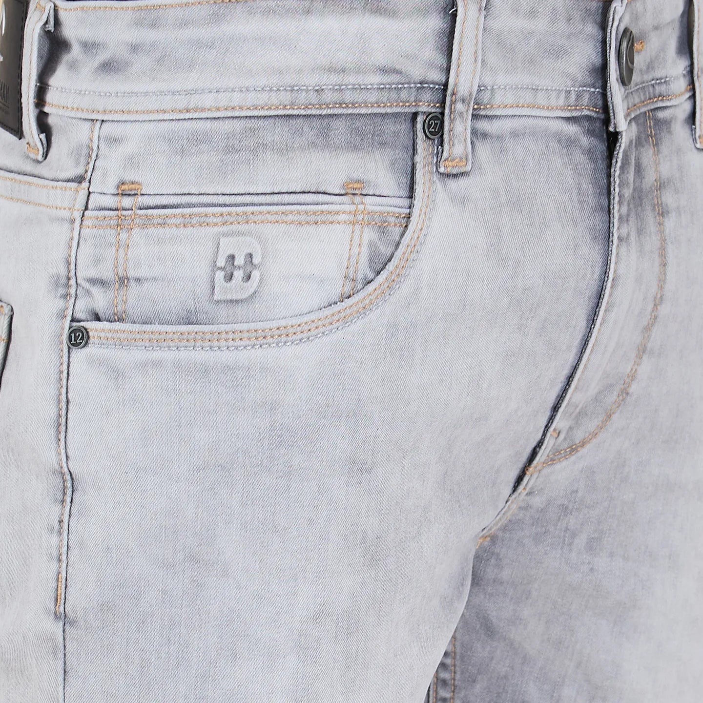 Grey Skinny Fit Denims For Men By Being Human Clothing